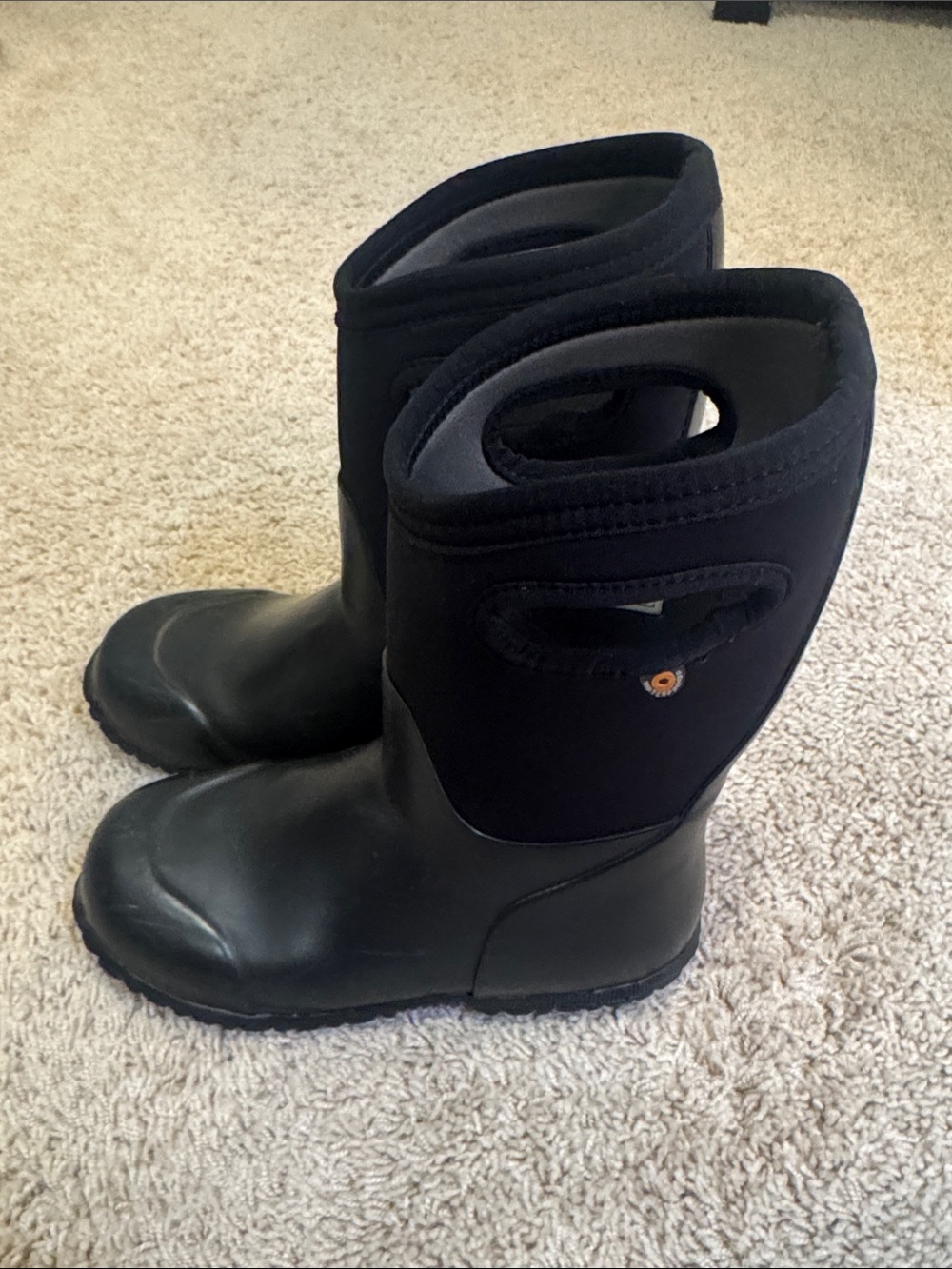 Bogs Kids Black Waterproof Pull-On Insulated Boots